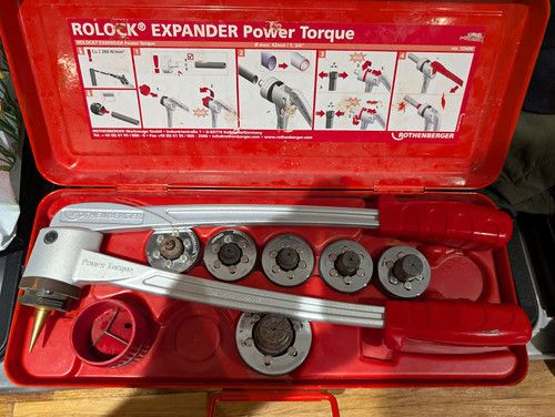 Rothenberger ROLOCK Expander Power Torque Pipe Expander Set 12400 in Case