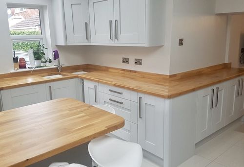 Solid Oak Kitchen Wood Work top, Breakfast Bars,Timber, Real Oak, Wooden Worktop — image 3