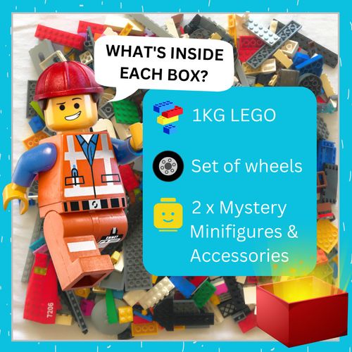 LEGO Bundle Set Joblot 1kg Bricks Parts & Pieces Minifigures Accessories Wheels — image 2