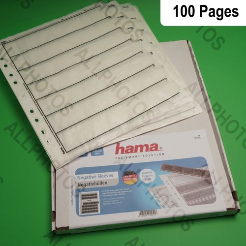 Hama 2251 - Glassine Negative Storage Pages Sheets for 35mm Film - 100 Pack — image 1