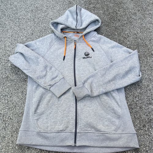 Men’s 2XL Guru Grey Full Zip Hoodie Match Carp Fishing Clothing Jumper Top — image 4
