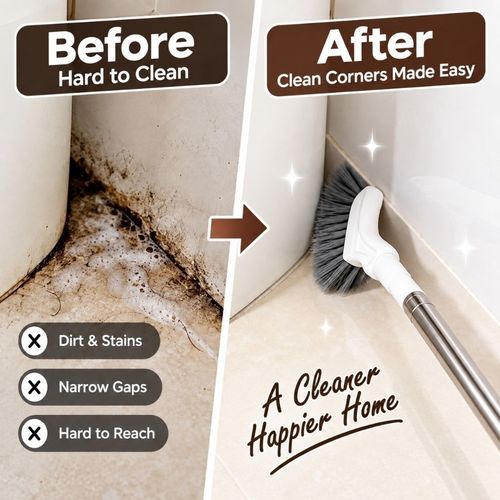 Long Handle Extendable Cleaning Brush Narrow Head Crevice  Drainable Gap Brush — image 4