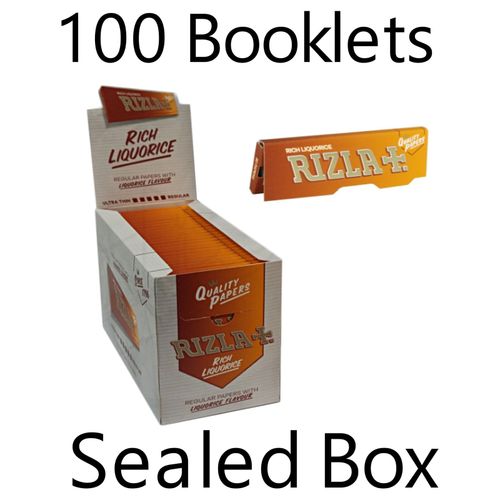 Rizla Liquorice Regular  Cigarette Rolling Papers 100 Booklets--Sealed Box — image 1
