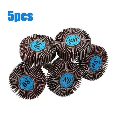 10Pcs Sanding Sandpaper Flap Wheel Discs 80# Grit for Dremel Shank Rotary Tools