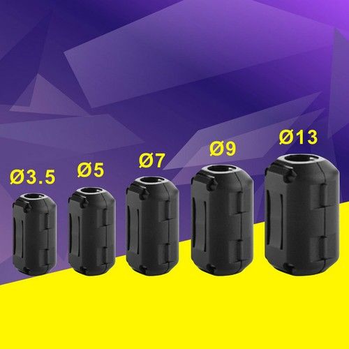 3/5/10/20pcs Ferrite Cable Clips Bead Core Coil RFI Cable Clip Choke Clamp Ring