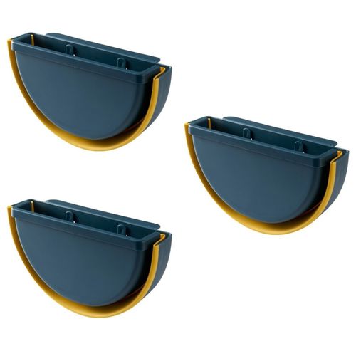  3 Pack Waste Basket Folding Rubbish Bin Hanging Trash Container Wall — image 9