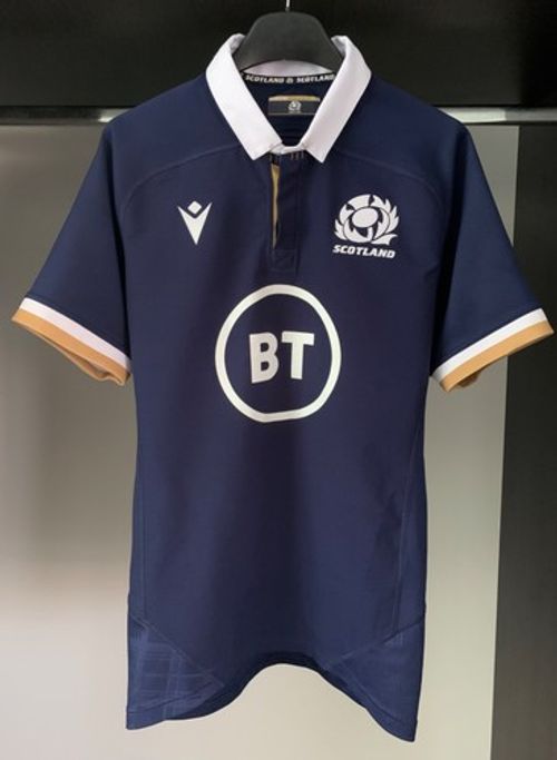 SCOTLAND 2020 2021 PLAYER ISSUE RUGBY SHIRT MACRON PRO PLAYER VERSION SIZE L
