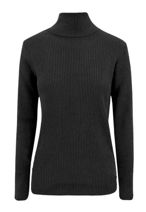 Women's Ribbed Polo Turtle Roll Mock Neck Long Sleeve Jumper Ladies Tops