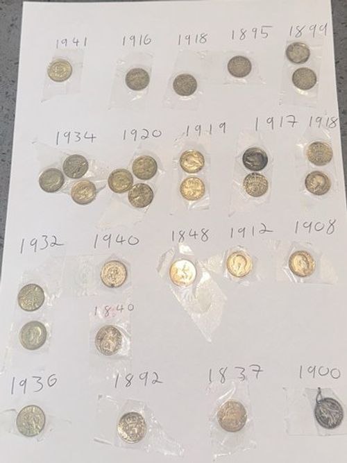 British Coin Bulk Lot Mixed Dates 1837-1941 (Uncertified, Ungraded)
