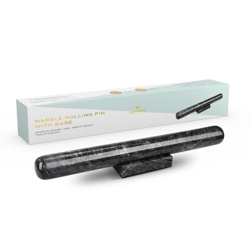 Black Solid Marble Rolling Pin & Stand by Silk Route Home — image 4