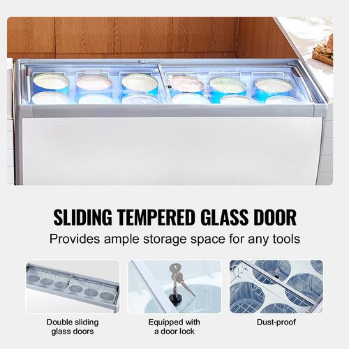 Uimoso 567L Commercial Ice Cream Maker Ice Cream Freezer Ice Cream Display
