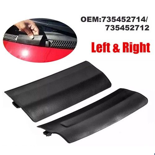 1 Pair Left & Right Wiper Scuttle Panel Trim Cover For Fiat 500 / Abarth 07-16