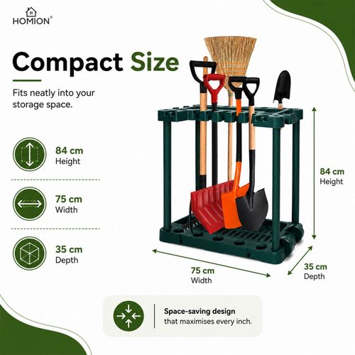 Garden Tool Holder on wheels Rack Gardening Garage Organizer Caddy Shed storage — image 3
