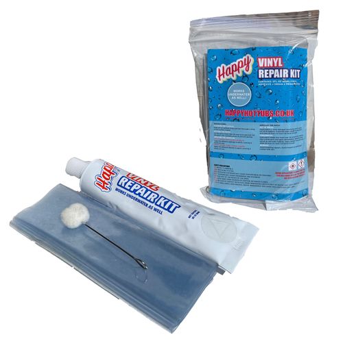 Happy Hot Tubs Vinyl Repair Kit Inflatable Tub Spa Lazy Glue Patch Fix Hole Set — image 1