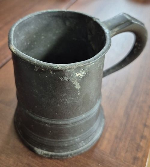 James Yates Sheffield Pewter Half Pint Tankard – Antique Victorian/Edwardian