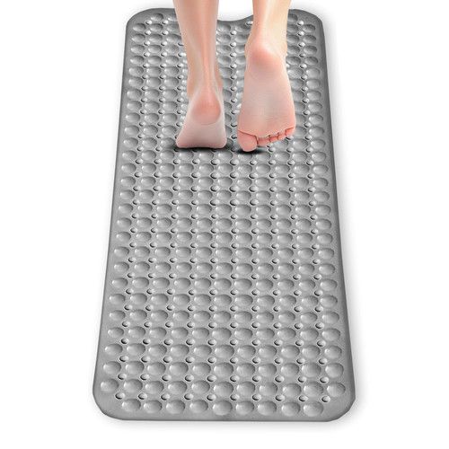 Non-Slip Strong Suction Cups Bathtub Mats  Extra Long Anti Mold Bathroom Rugs UK