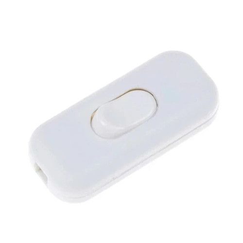6AMP in LINE ROCKER - TORPEDO SWITCH TABLE LIGHT LAMP WHITE 2 CORE