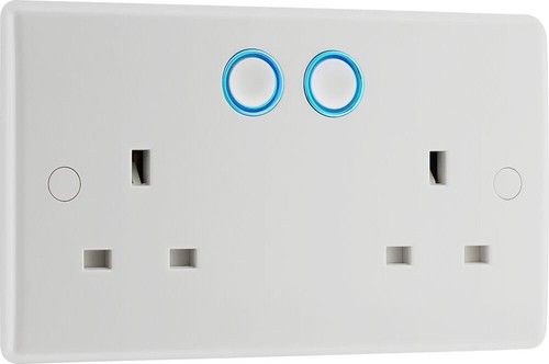 BG Electrical Nexus 800 Smart Double Power Socket 13A Touch Voice App Control