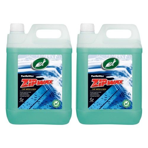Turtle Wax Zip Super Concentrated Car Wash Shampoo & Wax Cleaning 2 x 5 Litre