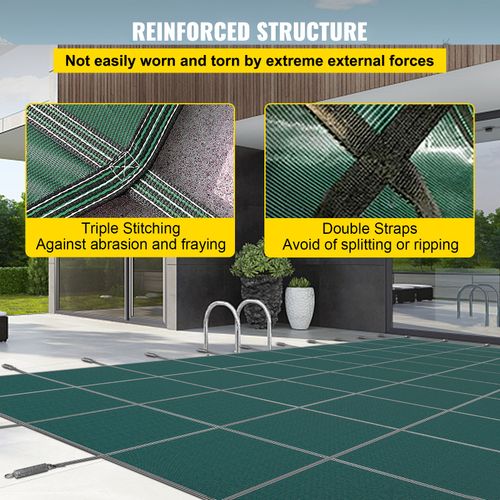 VEVOR Inground Pool Safety Cover Winter Pool Cover 20 x 42 ft with Anchor Tools — image 4