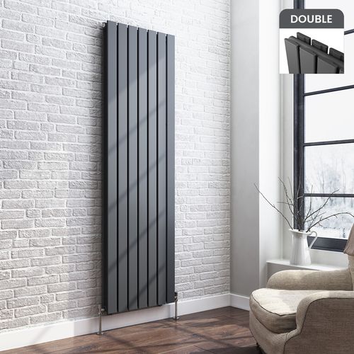 Double Vertical Radiator Designer Flat Panel Columns Rad Anthracite 1800x532mm — image 10