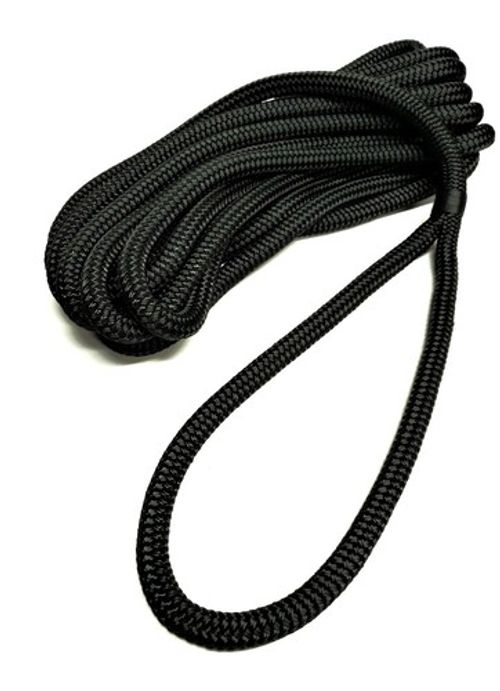 Dock Line Double Braid Polyester Marine Boat Mooring Rope Spliced Dockline Warps