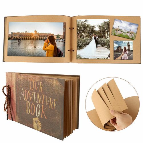 Vintage Photo Album Scrapbook Our Adventure Book Memory Anniversary DIY Gift UK — image 4