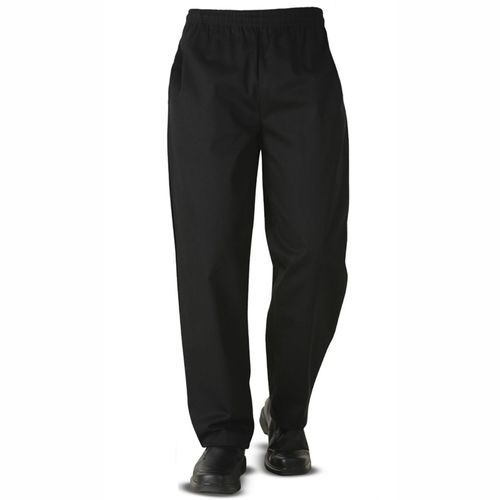 Black Chef Trousers Excellent Quality Elasticated Pants 3 Pockets Black Trousers — image 4