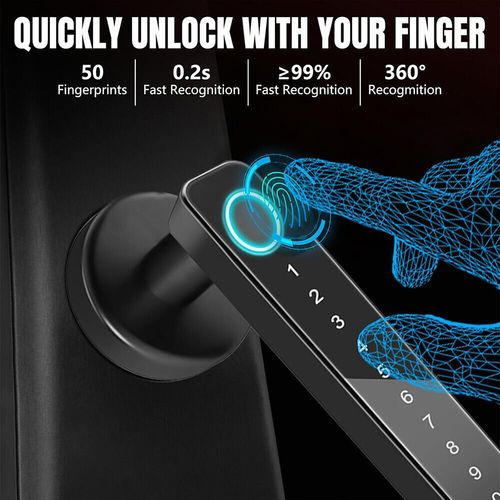 Smart Fingerprint Door Lock Security Electronic Door Lock Biometric Door Handle — image 5