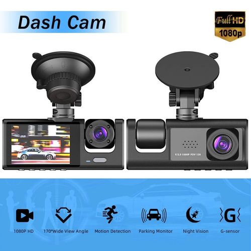 Dual Lens 1080P Car Dash Cam Recorder G Sensor DVR Front and Rear Camera Video — image 2