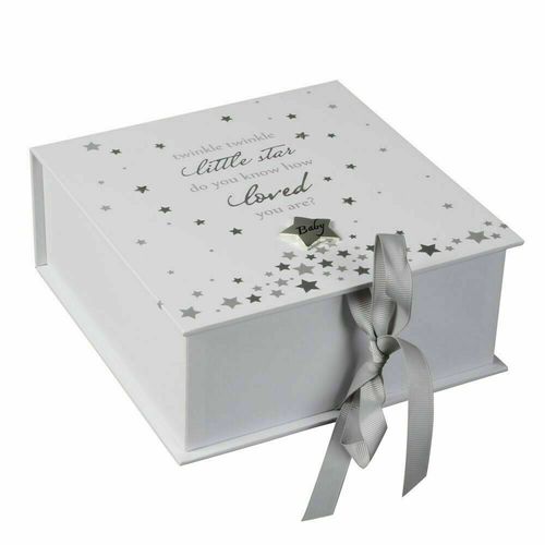 Baby Keepsake Box Twinkle Twinkle Star Newborn Christening Memory Gift Girl Boy — image 1