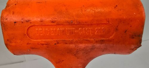 Dead Blow Hammer Orange Polyurethane Soft Face Mallet Heavy Duty Non Sparking — image 8