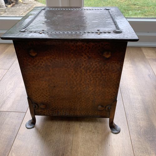 Antique Copper Coal Bin — image 6