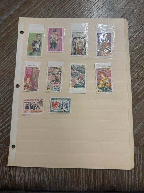 Laos Stamp Collection 1950s-60s C13 Candidate Deluxe Sheets Folder — image 6