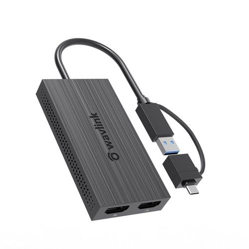 WAVLINK USB3.0/USB-C to HDMI Displayport Adapter DisplayLink 2/4 Monitors Hub