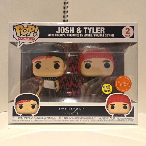 Funko Pop! Animation Twenty One Pilots Josh & Tyler 2-Pack GITD Limited 226/227