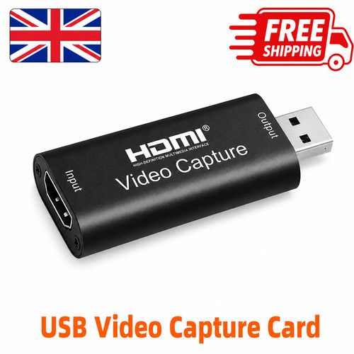 Video Capture Card HDMI To USB HD Recorder For Game/Live Streaming Tiktok UK
