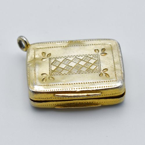 Antique Georgian Solid Sterling Silver Gilt Vinaigrette 1827 — image 6