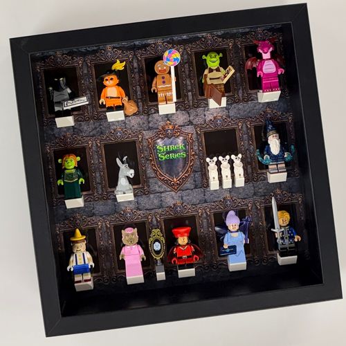 Display frame for Lego ® Shrek Minifigures 71053 27cm case minfig name plates — image 10