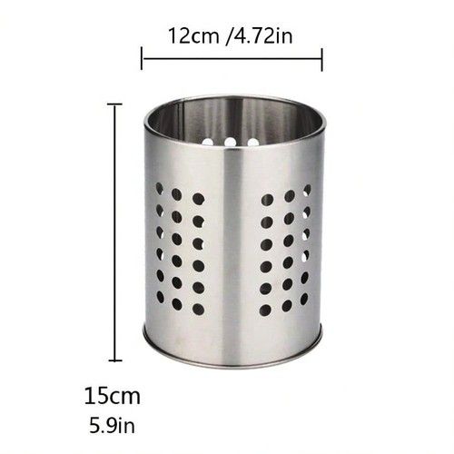 Stainless Steel Kitchen Utensil Holder Rack Cutlery Storage Basket Drainer Stand