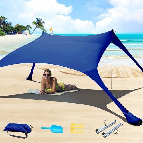 7×7 FT Beach Tent Sun Shelter UPF50+ UV Protection, Outdoor Small Canopy Tent