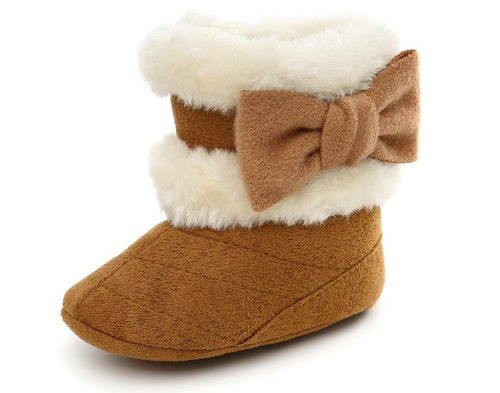  Newborn Baby Girl Bowknot Pram Shoes Toddler Anti slip PreWalker Trainers Boots — image 2