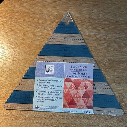 June Tailor Easy Equals 60° Triangle Ruler Quilting Template JT-1731 (1 Unit)