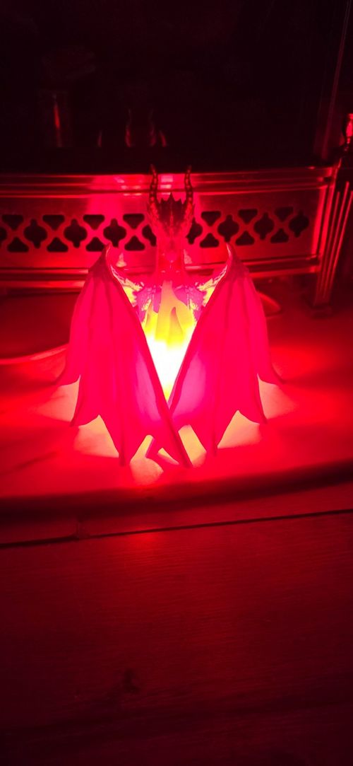 Red Dragon Flame Lamp with Remote Control & Timer – Fantasy Dragon LED Table Lam — image 5