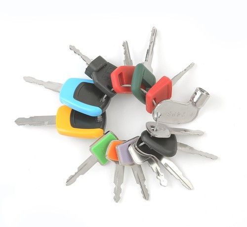 14 Master Plant Keys Excavator Dumper Machine Case JCB Volvo CAT Kubota JD