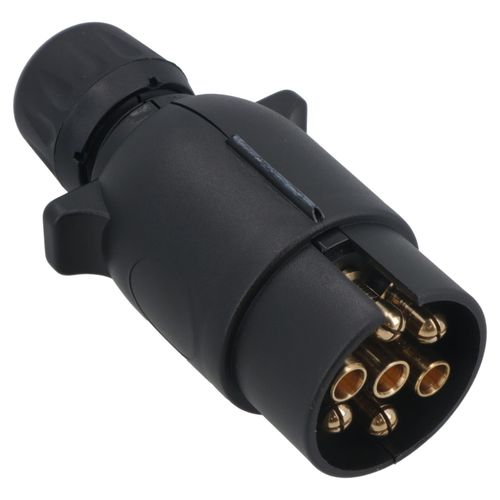 12N 7 Pin Plug Plastic Car Trailer Caravan Electrical Wiring Light Connector 4pc — image 4