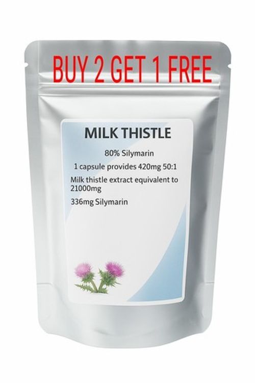 Milk Thistle 21000mg Capsules  Detox Support High Strength