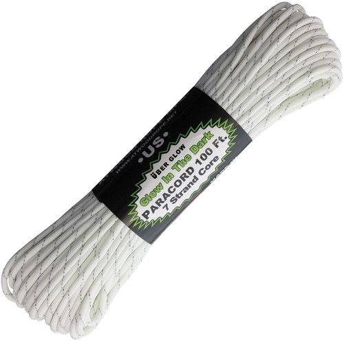 Atwood Rope MFG 550 Paracord Reflective Glow 100 ft Survival Cord Camping
