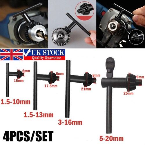 Chuck Key Replacement drill 4-Size Chuck Keys 10mm 13mm 16mm 20mm Fit for Lathes