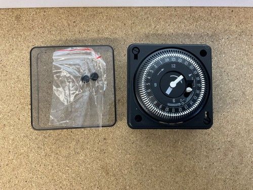 24 Hour Analogue Compact Panel Mount Timer Black 240V 16A Heater Hydroponics
